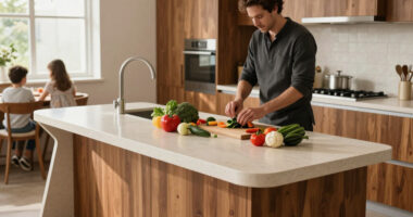 Designers Say Shapely, Angular Kitchen Islands Don't Just Look Good — They Can Improve The Flow Of Your Space, Too