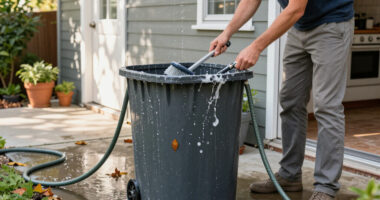 Smelling Your Garbage Cans? The Underrated Trick To Give Them A Deep Clean